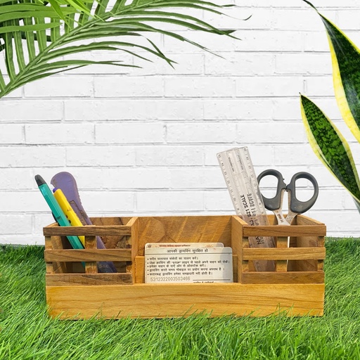 [AC-PH001] Teak Wood Pen Holder